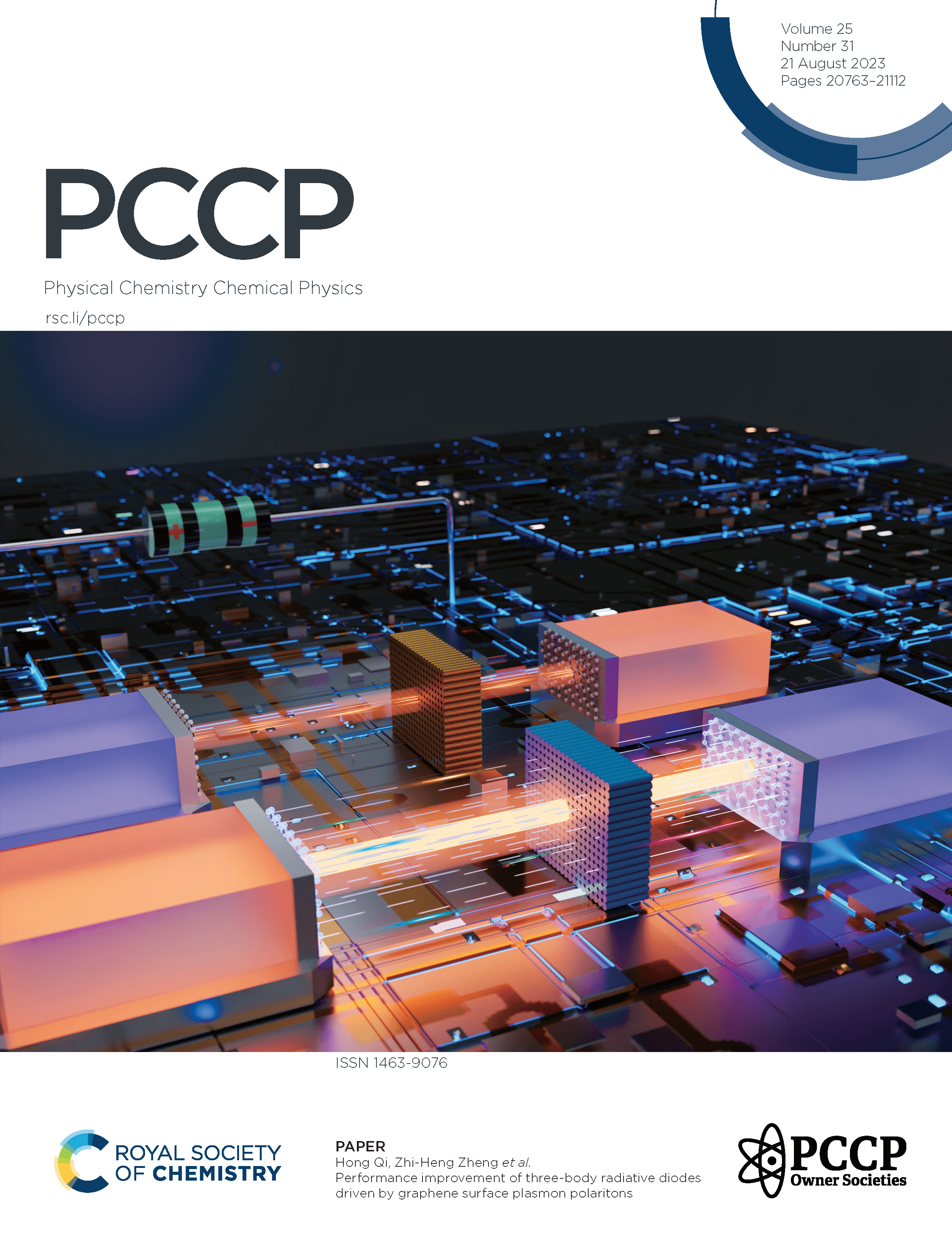 LetPub Journal Cover Art Design - Performance improvement of three-body radiative diodes driven by graphene surface plasmon polaritons