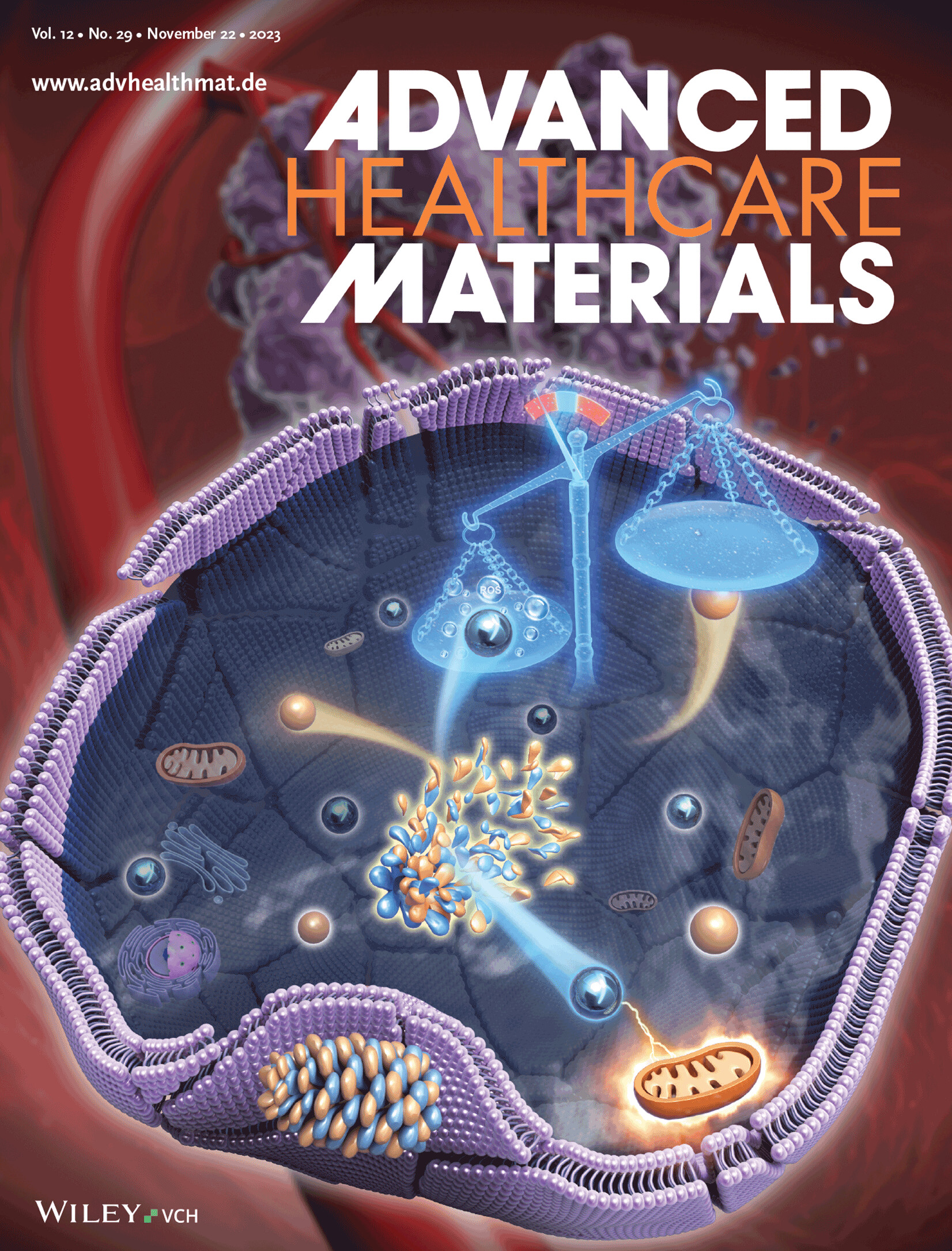 LetPub Journal Cover Design Service Art Sample, Advanced Healthcare Materials Cover 2